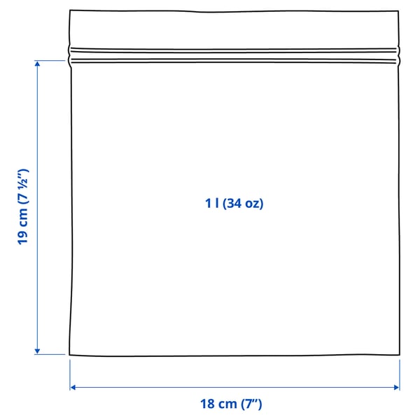 ISTAD Resealable bag, purple, 1 l