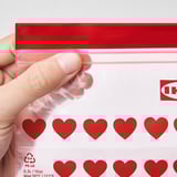 ISTAD Resealable bag, red/heart, 0.3 l