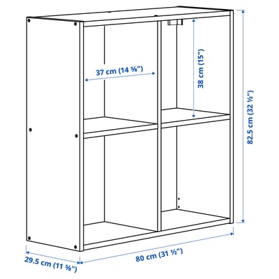 IVAR Shelving unit, pine, 80x30x83 cm