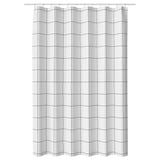 JÄMTSTARR Shower curtain, white/check, 180x200 cm