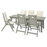 JÄRPÖN/DUVHOLMEN Seat/back cushion, outdoor, white, 116x45 cm