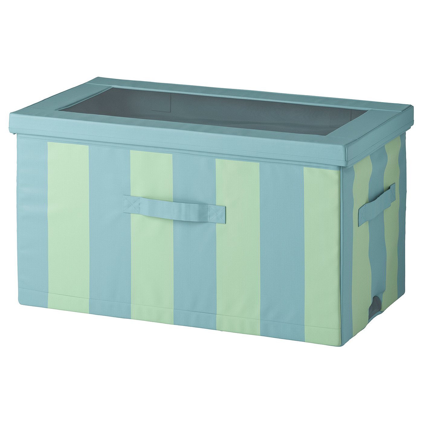 JÄTTEBJÖRN box with lid, blue/green, 81x45x44 cm - IKEA