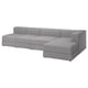 JÄTTEBO 4,5-seat mod sofa w chaise longue, right/Tonerud grey