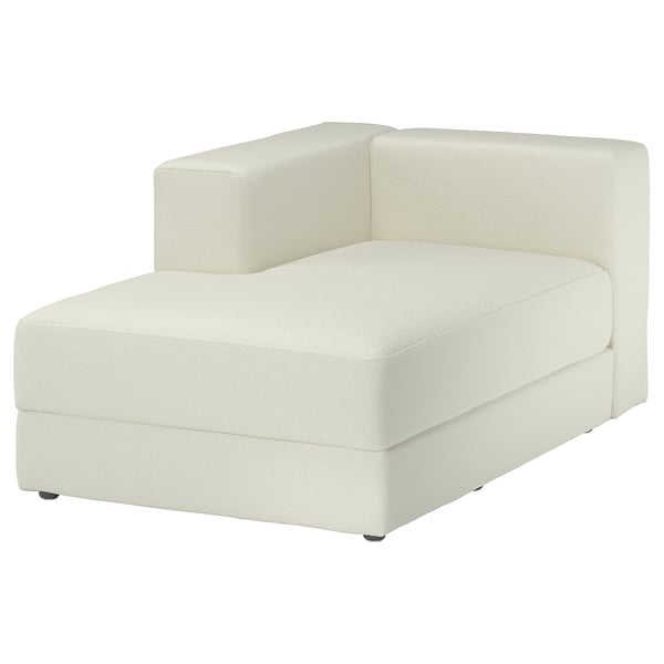 JÄTTEBO Chaise longue module, left, with armrest/Axvall off-white