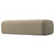 JÄTTEBO ottoman, beige, soft woven fabric, rectangular, sleek modern design.