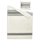 JÄTTEFRÄKEN Duvet cover and pillowcase, white/dark grey, 150x200/50x60 cm