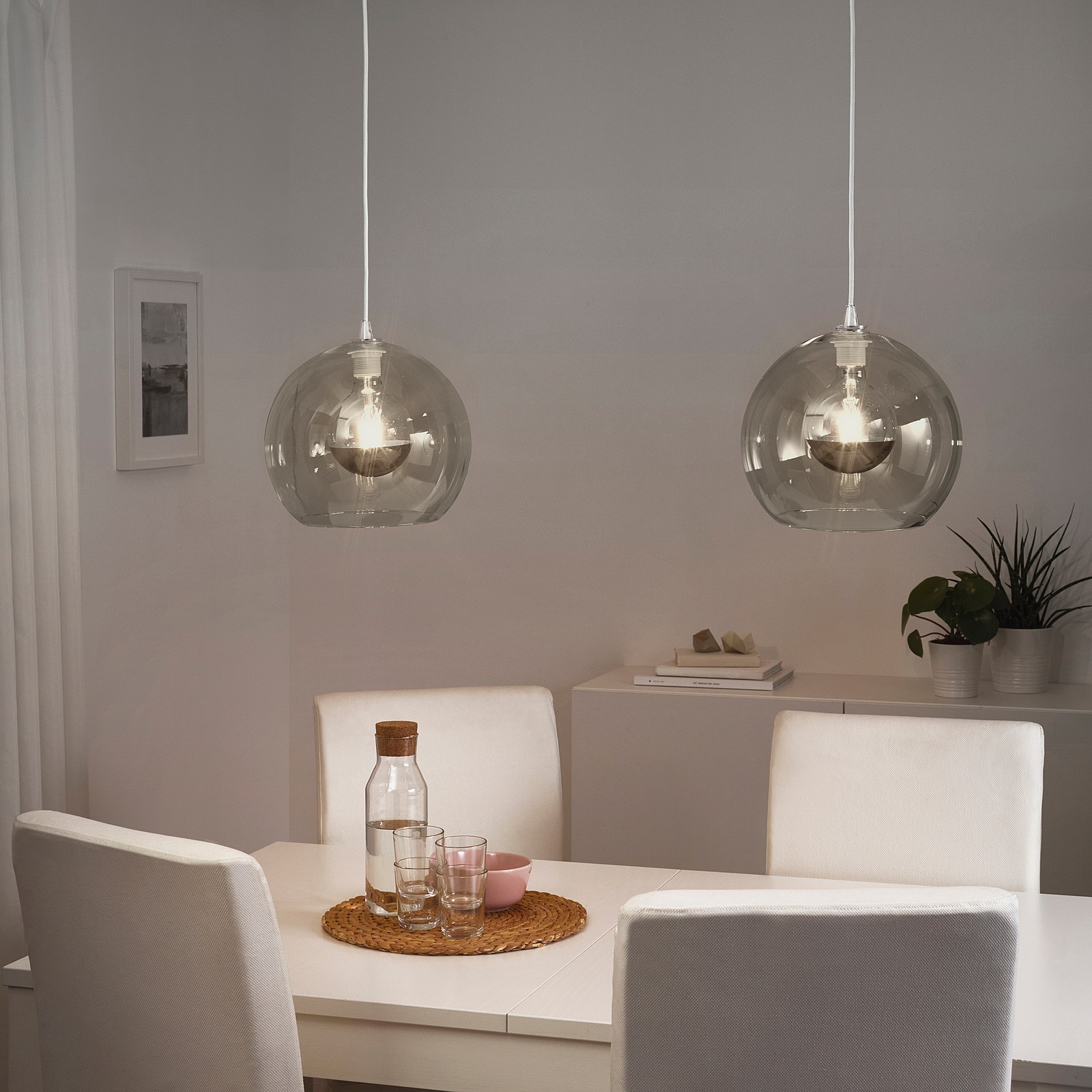 JAKOBSBYN Pendant lamp shade, smoked, 20 cm IKEA