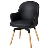 JANOLOF Swivel armchair, Bomstad black