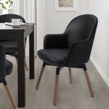 JANOLOF Swivel armchair, Bomstad black