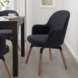 JANOLOF Swivel armchair, Gunnared dark grey