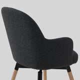 JANOLOF Swivel armchair, Gunnared dark grey