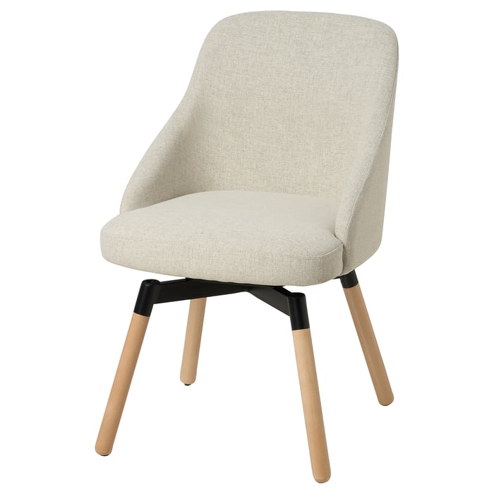 JANOLOF swivel dining chair, Gunnared beige IKEA
