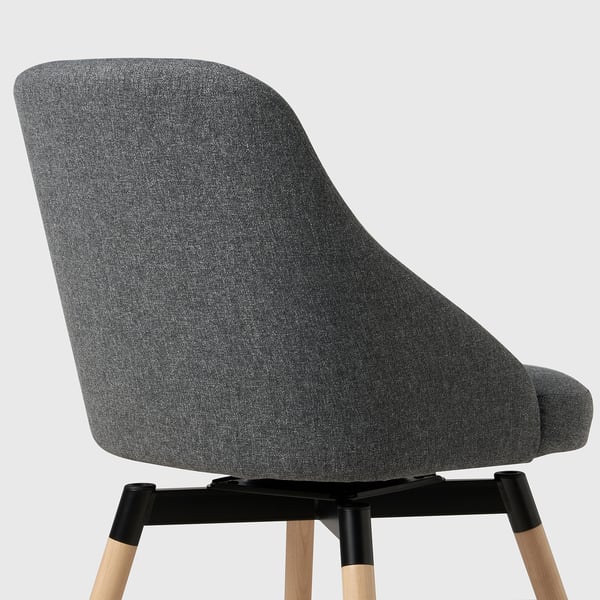 JANOLOF swivel dining chair, Gunnared medium grey IKEA