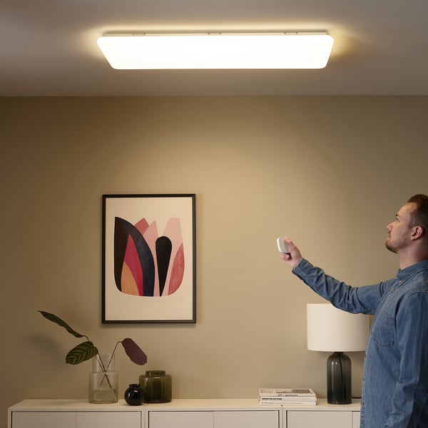 JETSTRÖM LED ceiling light panel, smart dimmable/white spectrum, 100x40 cm