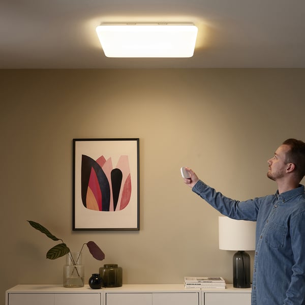 JETSTRÖM LED ceiling light panel, smart/dimmable white spectrum, 60x60 cm