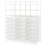 JONAXEL Open storage combination, white, 148x51x173 cm