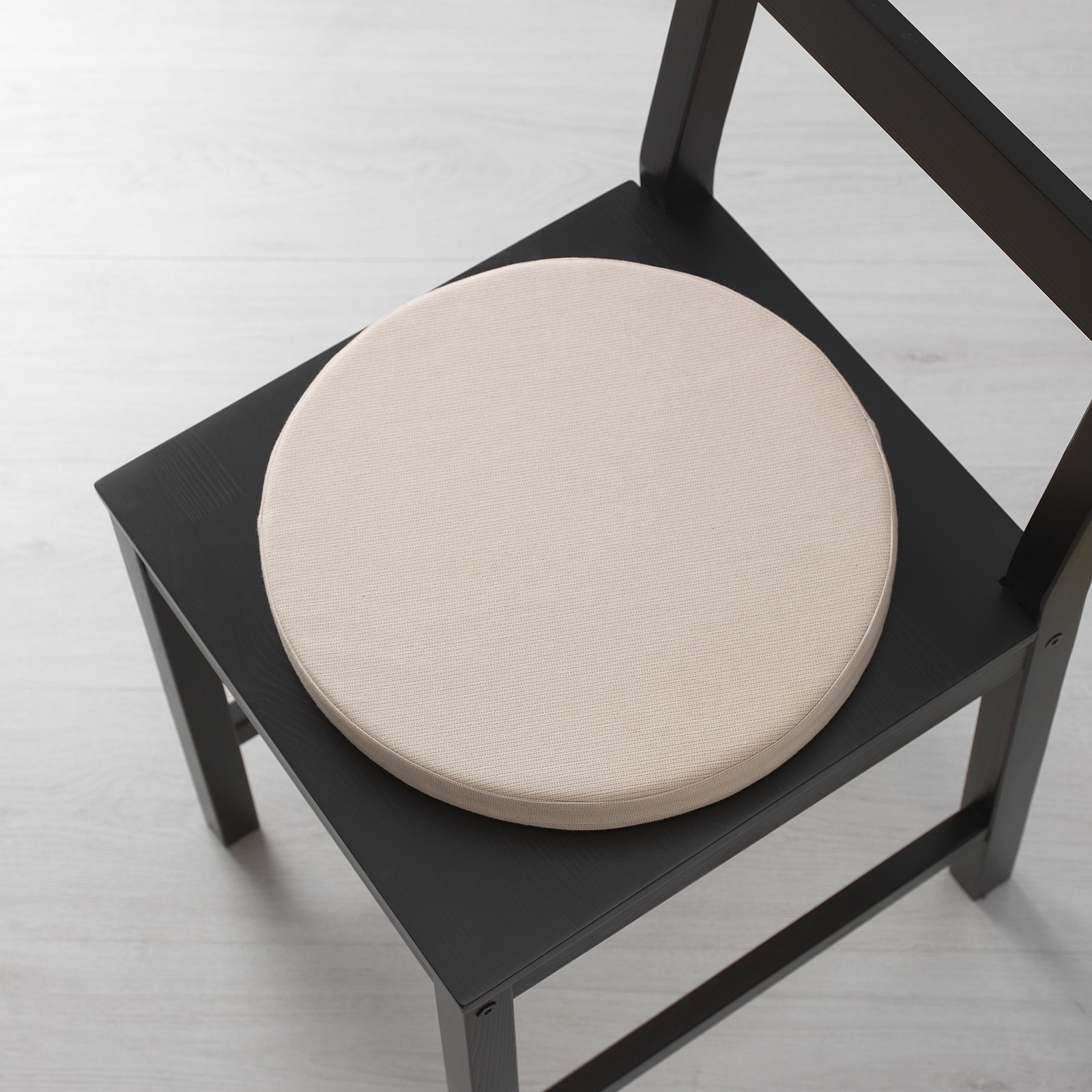 JUSTINA Chair pad, beige, 33 cm IKEA