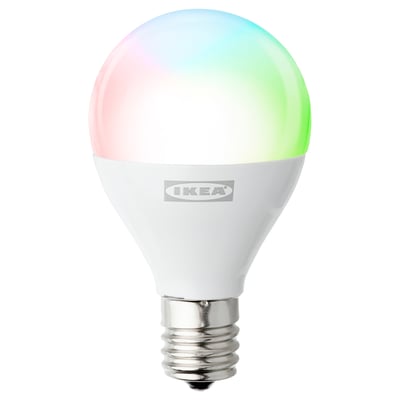 KAJPLATS LED bulb E17 810 lumen, smart colour and white spectrum/globe/opal white, 45 mm