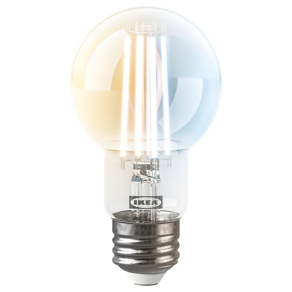 KAJPLATS LED bulb E26 485 lumen, smart white spectrum/clear/globe