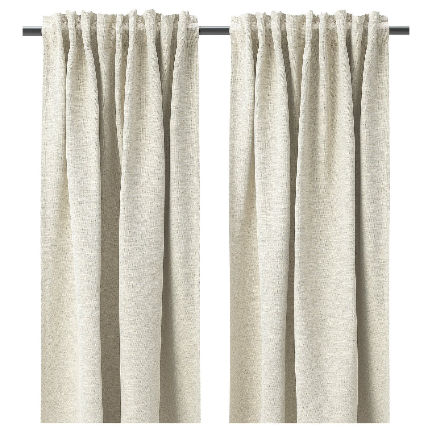 【新品】IKEA KALAMONDINカーテン145×250cm KALAMONDIN room darkening curtains, 1 pair, beige/with heading