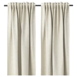 KALAMONDIN Room darkening curtains, 1 pair, beige/with heading tape, 145x178 cm