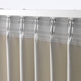 KALAMONDIN Room darkening curtains, 1 pair, beige/with heading tape, 145x178 cm