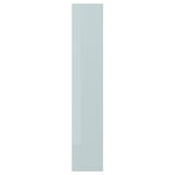 KALLARP Door, high-gloss light grey-blue, 15x80 cm