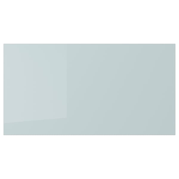 KALLARP Drawer front, high-gloss light grey-blue, 75x40 cm