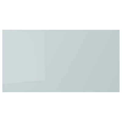 KALLARP Drawer front, high-gloss light grey-blue, 75x40 cm
