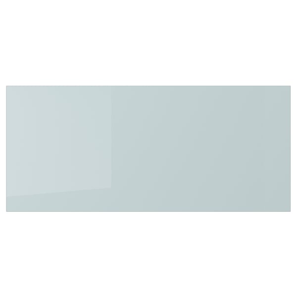 KALLARP Drawer front, high-gloss light grey-blue, 90x40 cm