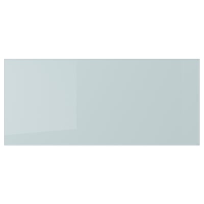 KALLARP Drawer front, high-gloss light grey-blue, 90x40 cm