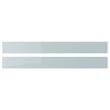 KALLARP Drawer front, high-gloss light grey-blue, 90x10 cm