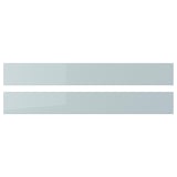 KALLARP Drawer front, high-gloss light grey-blue, 75x10 cm