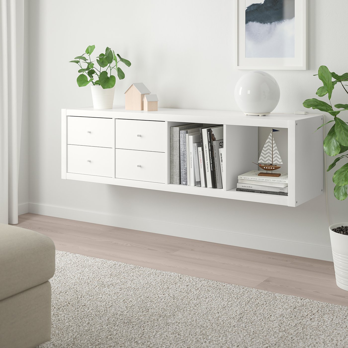 IKEAホワイト 42x147 cm KALLAX shelving unit, white, 42x147 cm - IKEA