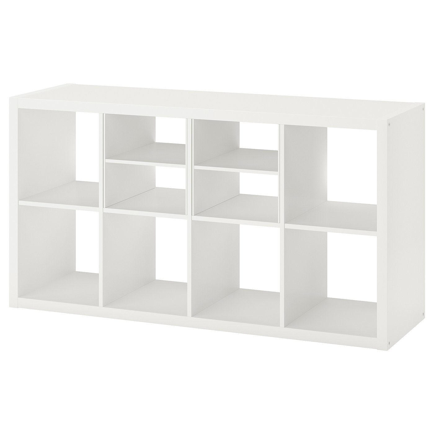 KALLAX shelving unit, with 2 shelf inserts/white, 147x77 cm - IKEA