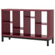 KALLAX Shelving unit with underframe, brown-red/black, 147x39x94 cm