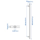 KALLRÖR Handle, stainless steel, 405 mm