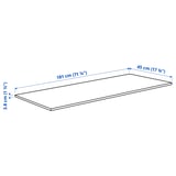 KARLBY Worktop, walnut/veneer, 181x45x3.8 cm