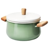 KASTRULL Pot with lid, green, 3 l