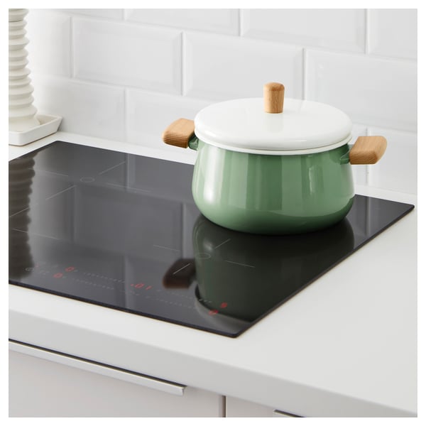 KASTRULL Pot with lid, green, 3 l