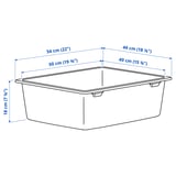 KILSVIKEN Inset sink, 1 bowl, grey-beige quartz composite, 56x46 cm