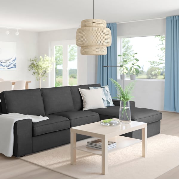 KIVIK 3-seat sofa, with chaise longue/Hillared anthracite