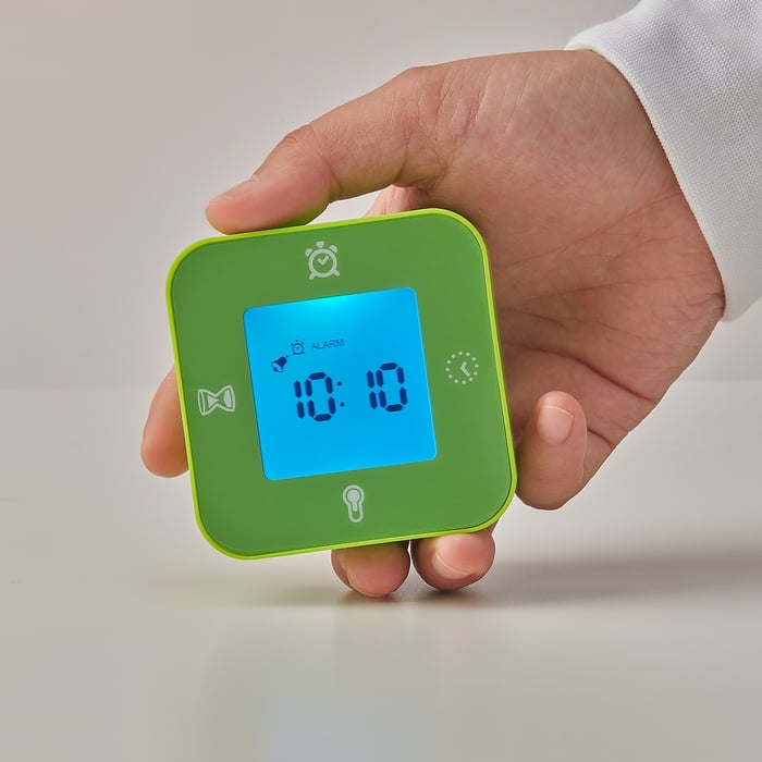 KLOCKIS Clock/thermometer/alarm/timer, green IKEA