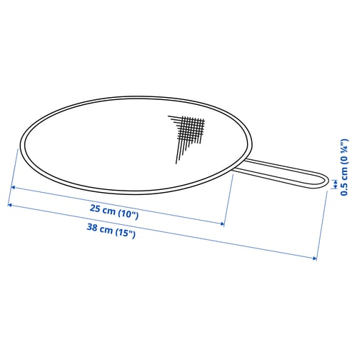 Illustration with measurements for the product: KLOCKREN.
