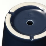 KLOTLÖNN Plant pot with saucer, in/outdoor/black-blue, 6 cm