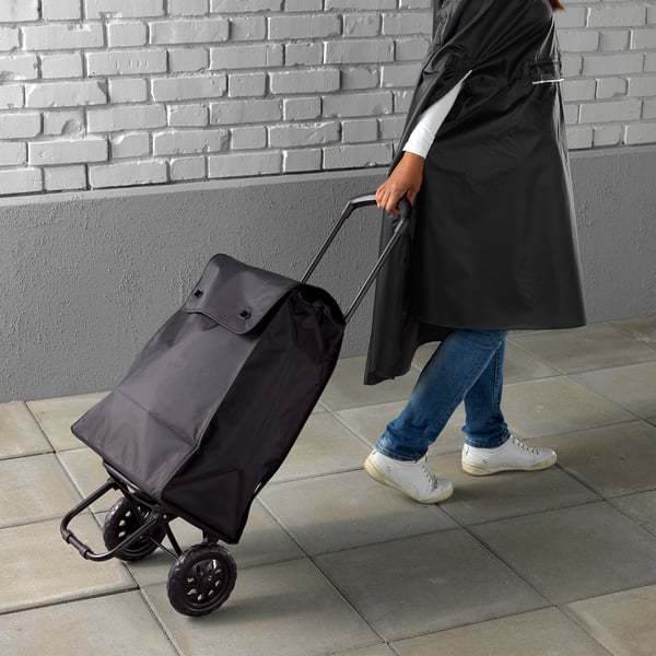 KNALLA Shopping bag on wheels black IKEA