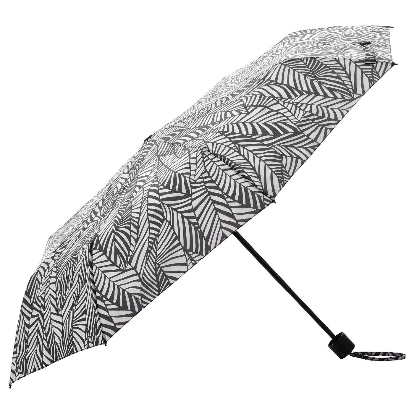 KNALLA Umbrella, foldable white/black IKEA