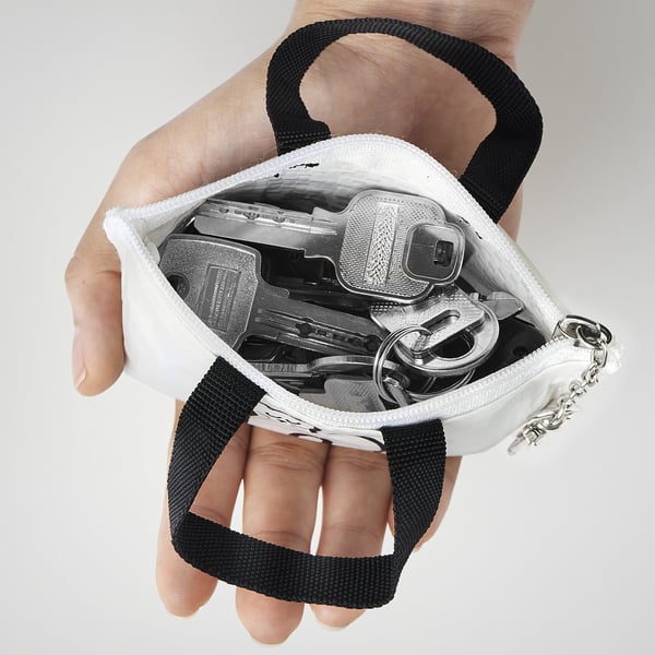 KNÖLIG Key ring, small cat pattern, 9x7 cm