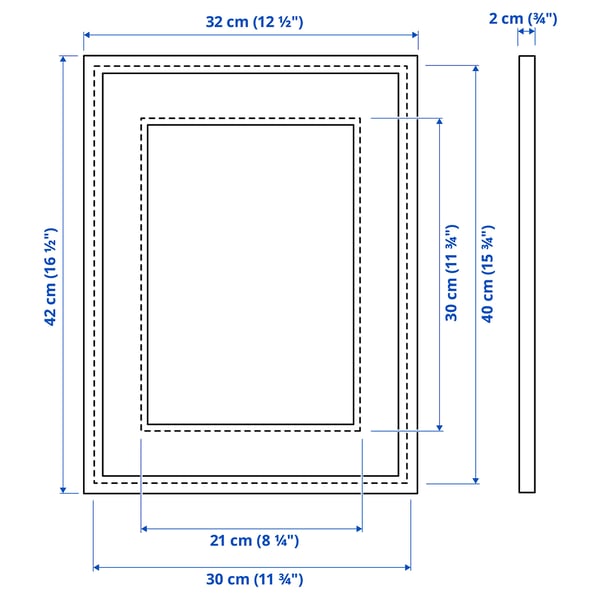 KNOPPÄNG Frame, white, 30x40 cm - IKEA