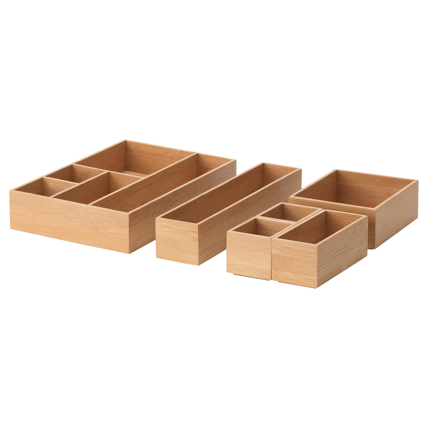 KNOTA Storage box, set of 6, bamboo IKEA